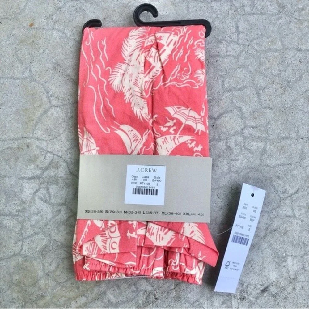 J J. Crew Boxers Cotton Beach Sun Umbrellas Printed Novelty Orange NWT S